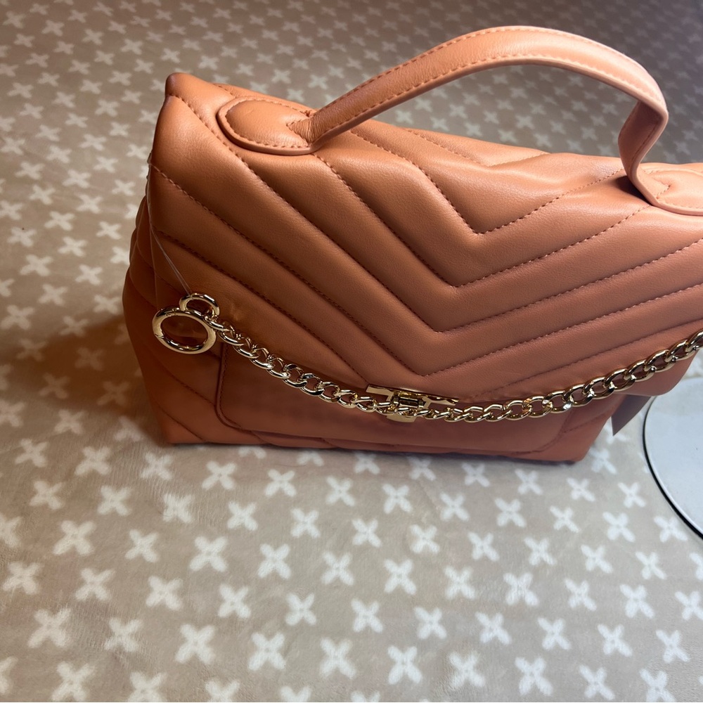 A New Day Coral Quilted handbag or crossbody